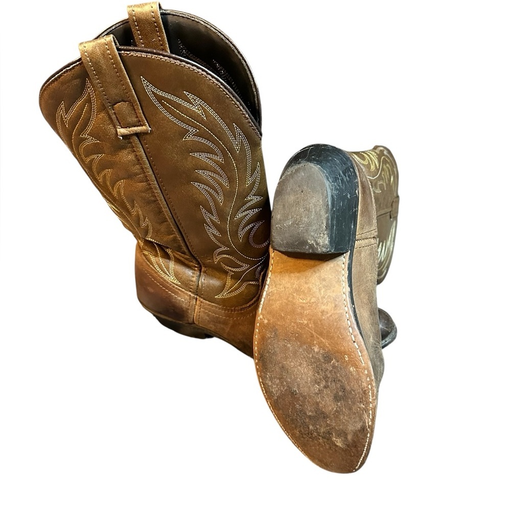 Laredo Brown Western Cowboy Boots 7.5 - Picture 4 of 5